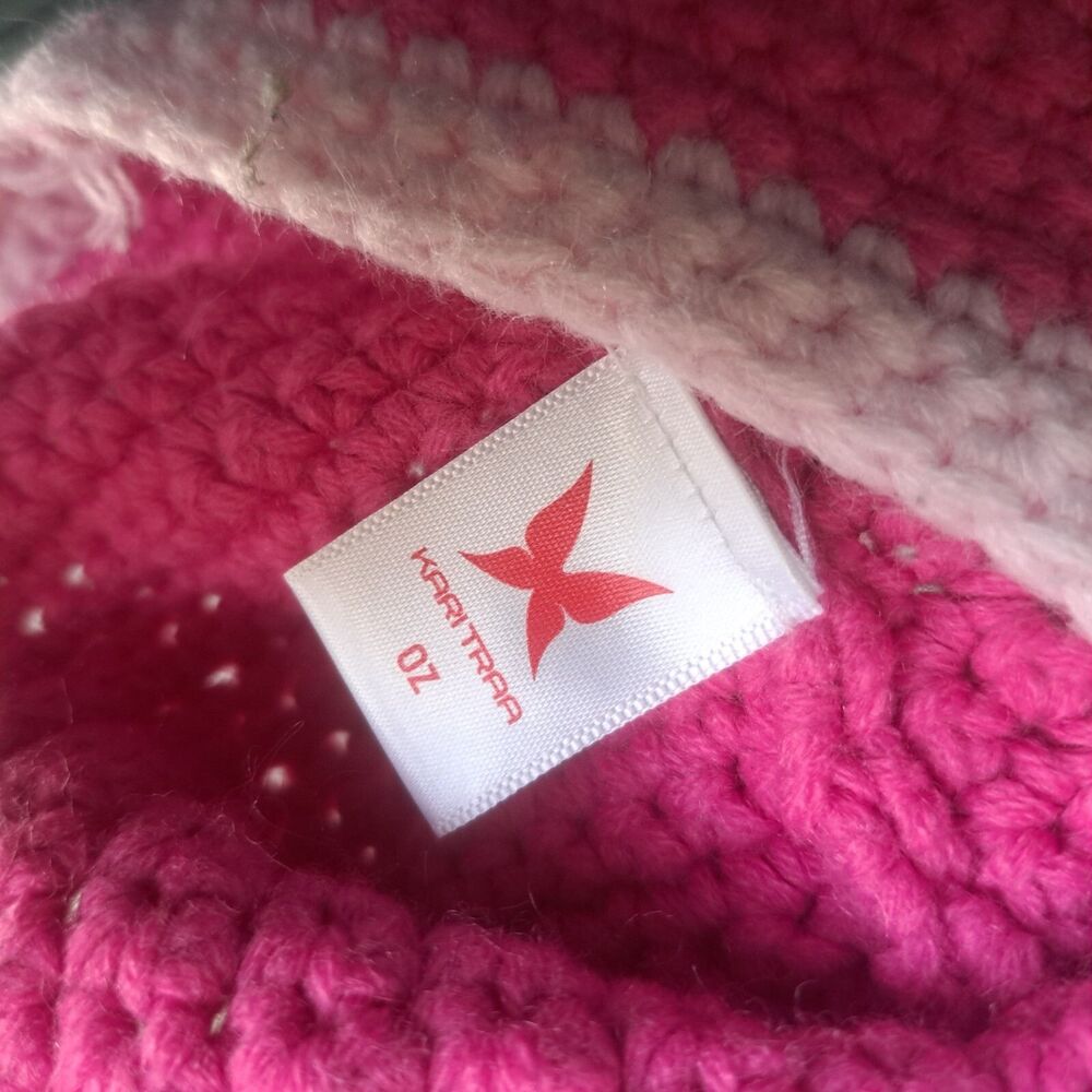Kari TRAA Pink Beanie Hat Knit Crochet From Norway With Love Womens One Size - Picture 3 of 3